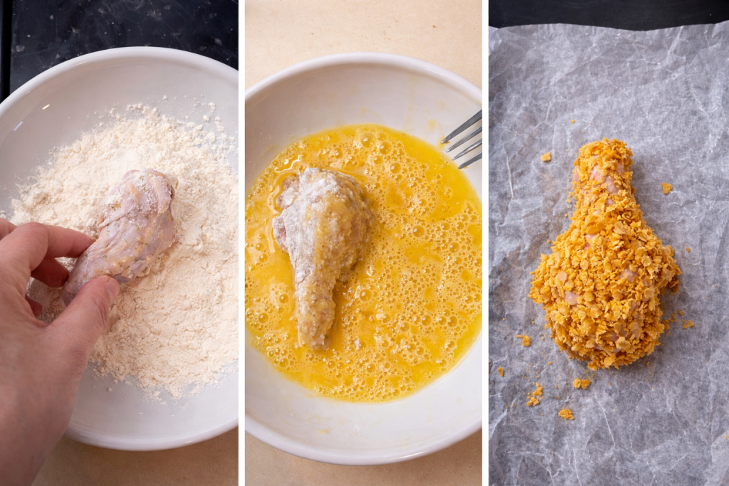 Pollo crujiente al horno con cornflakes: jamoncitos estilo Kentucky sin freír | Mamá ya sé cocinar