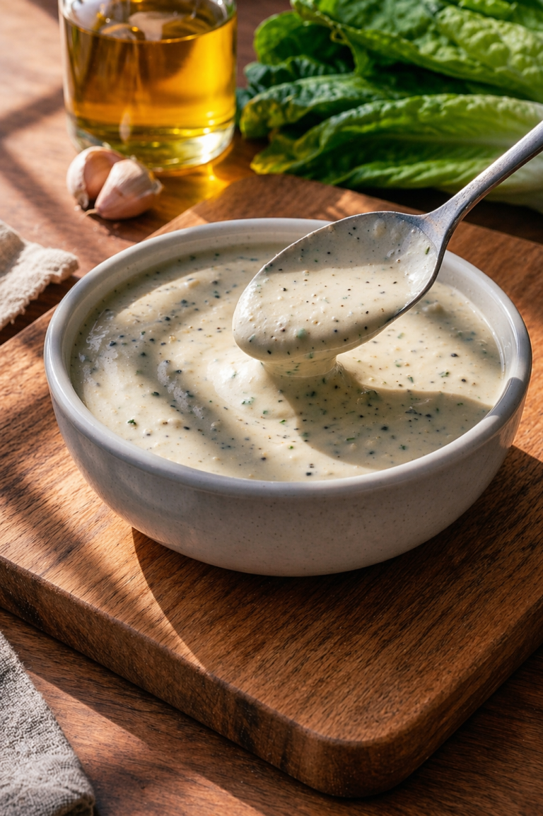 Aliño César ligero: una versión más saludable, cremosa y muy fácil de hacer