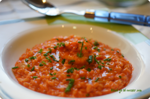 Arroz meloso con carabineros