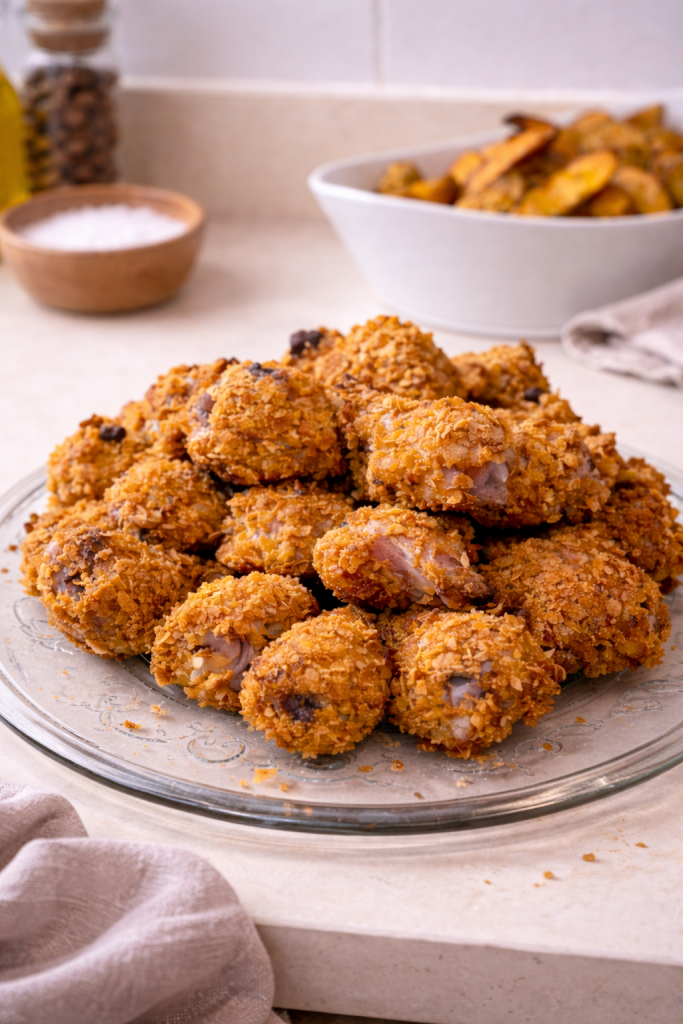 Pollo crujiente al horno con cornflakes: jamoncitos estilo Kentucky sin freír | Mamá ya sé cocinar