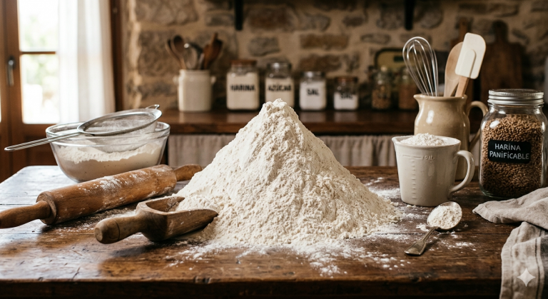 Harina de fuerza y harina normal: diferencias y cuándo usar cada una