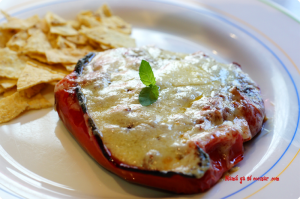 Pimentos rellenos de enchilada de carne