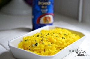 Arroz basmati al azafrán