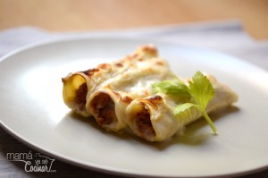 Canelones a la boloñesa