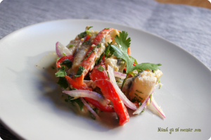 Ceviche de lubina con un toque nikkei