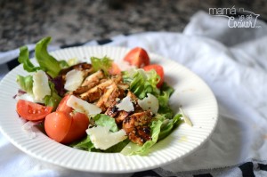 Ensalada de pollo balsámico a la plancha