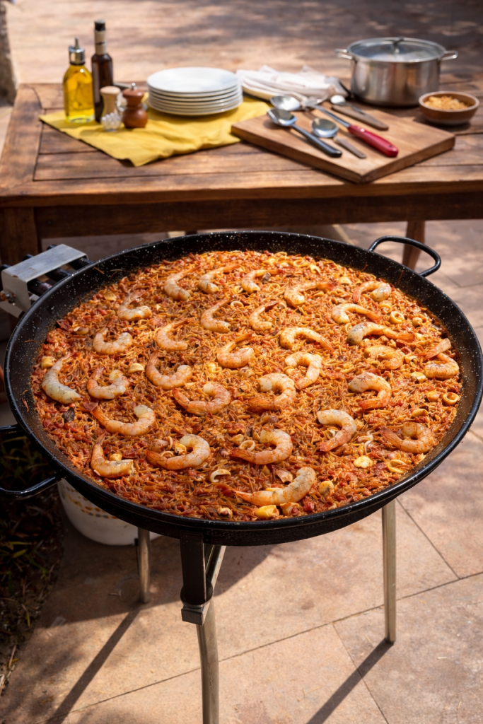 Fideuá de langostinos y calamares: la receta casera con un buen sofrito y un fumet que marca la diferencia | Mamá ya sé cocinar