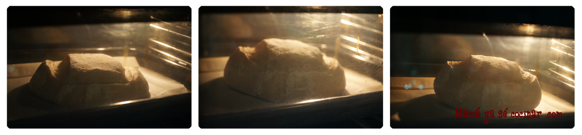 horneando pan