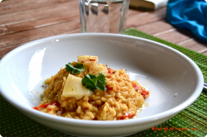 Risotto ibérico al queso manchego y pimentón de la vera