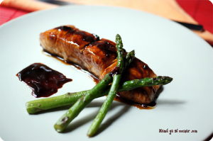 Salmón en salsa teriyaki