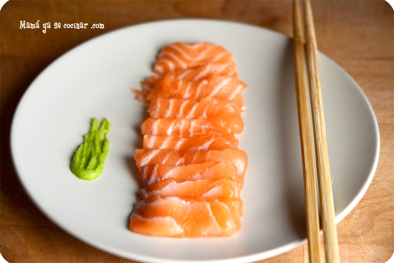 sashimi de salmón
