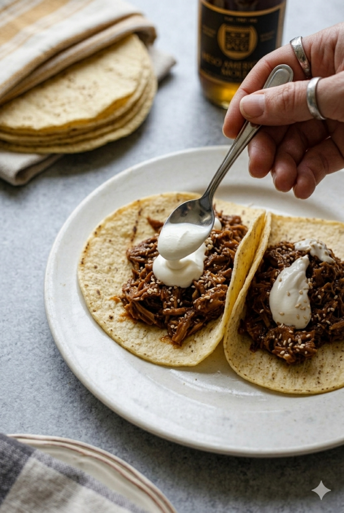 Tacos de pollo con mole poblano | Receta mexicana