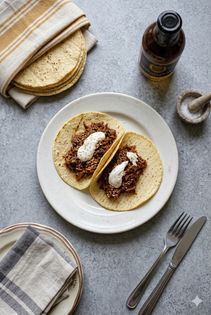 Tacos de pollo con mole poblano | Receta mexicana